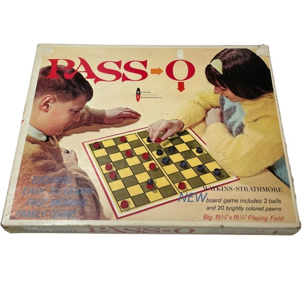 VTG Pass-O Board Game 1960's Game Watkins Strathmore Family Night RARE Passā O